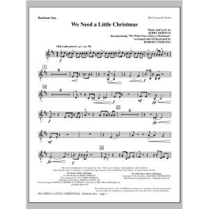 We Need A Little Christmas (With "We Wish You A Merry Christmas") - Baritone Sax