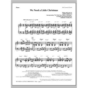 We Need A Little Christmas (With "We Wish You A Merry Christmas") - Piano