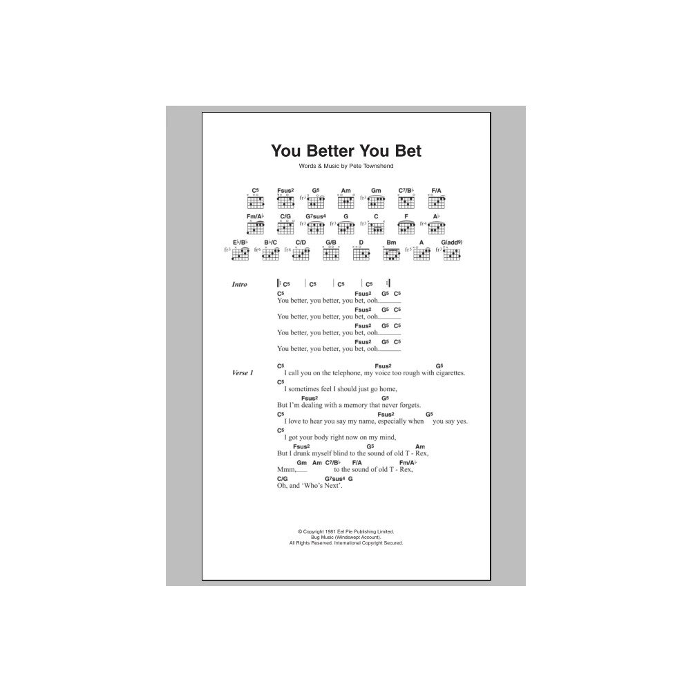 You Better You Bet
