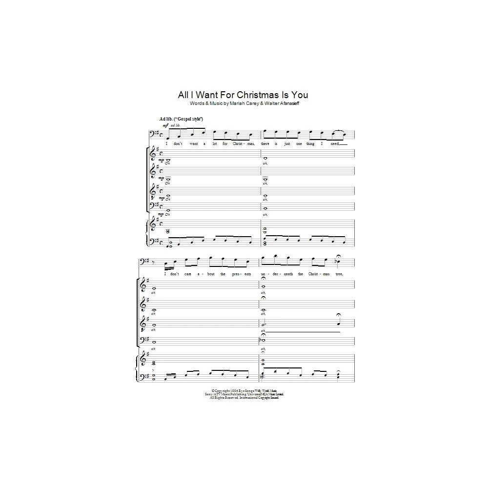 All I Want For Christmas Is You (arr. Matthew O'Donovan)
