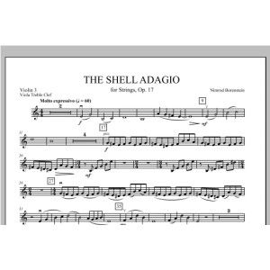 The Shell Adagio - Violin 3 (Viola Treble Clef)