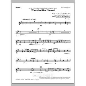 What God Has Planned - F Horn