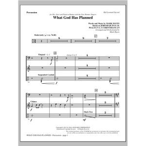 What God Has Planned - Percussion