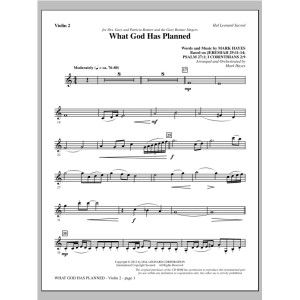 What God Has Planned - Violin 2