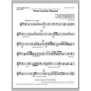 What God Has Planned - Alto Sax (sub. Horn)