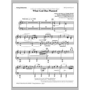 What God Has Planned - Keyboard String Reduction