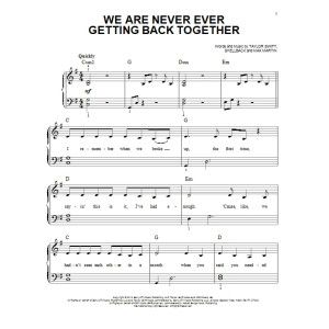 We Are Never Ever Getting Back Together