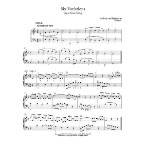 Six Variations On A Swiss Song In F Major, WoO 64