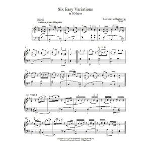 Six Variations In G Major, WoO 77