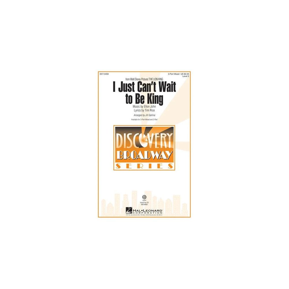 I Just Can't Wait To Be King (from The Lion King) (arr. Jill Gallina)