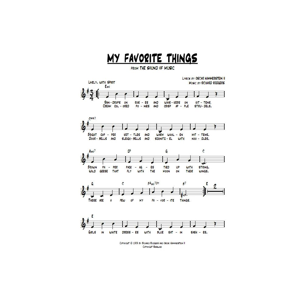 My Favorite Things