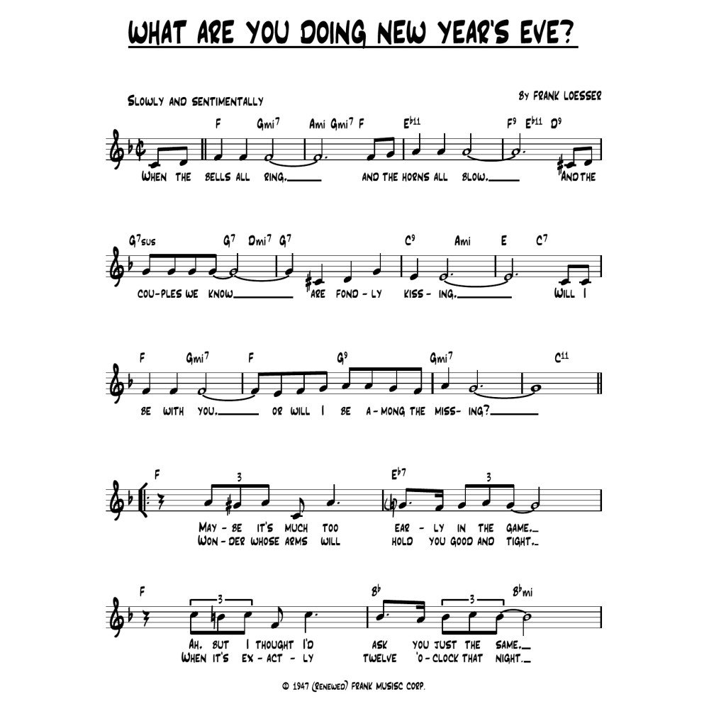 What Are You Doing New Year's Eve?