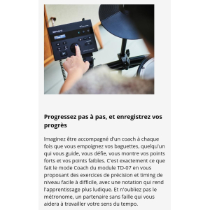 Roland TD-07DMK is a digital drum kit designed for drummers of all levels. This compact and versatile kit offers a realistic pla