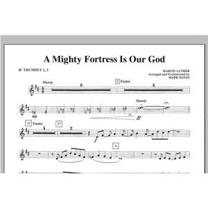 A Mighty Fortress Is Our God - Bb Trumpet 2,3