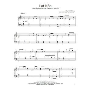 Let It Be (in the style of George Friderick Handel)