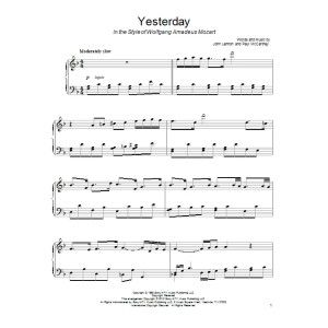 Yesterday (in the style of Wolfgang Amadeus Mozart)