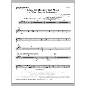 Before The Throne Of God Above (mit "When I Survey The Wondrous Cross") - Tenor-Saxophon (Sub. Tbn 2)