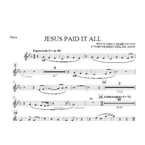 Jesus Paid It All - Oboe