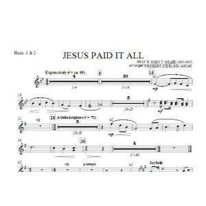 Jesus Paid It All - F Horn 1,2
