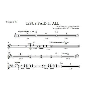 Jesus Paid It All - Bb Trumpet 2,3