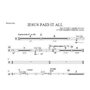 Jesus Paid It All - Percussion