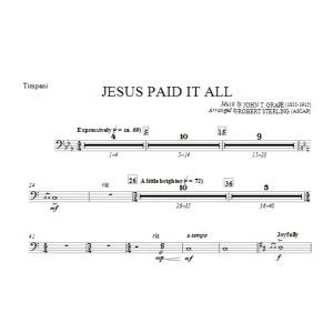 Jesus Paid It All - Timpani