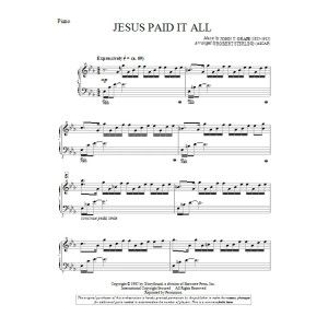 Jesus Paid It All - Klavier
