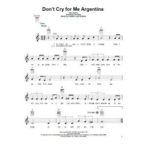 Don''t Cry For Me Argentina