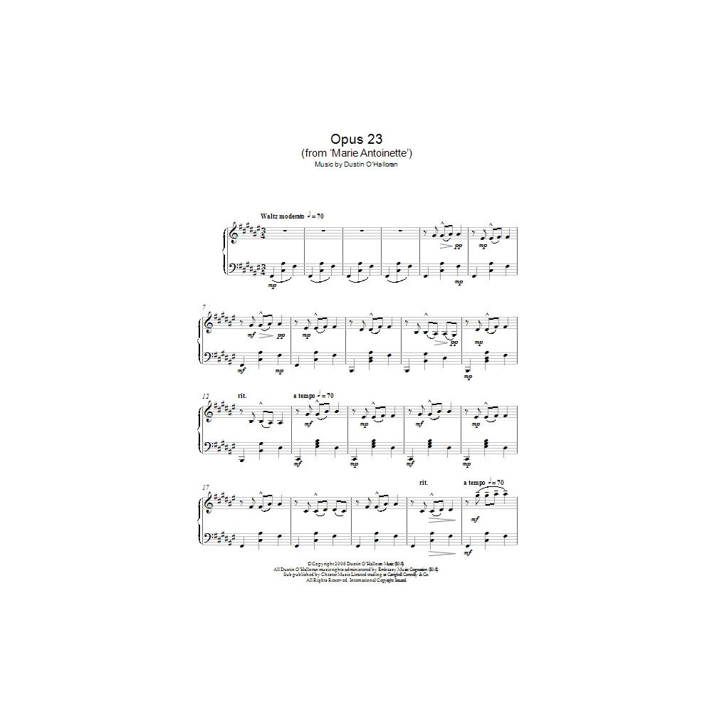 Opus 23 (from Marie Antoinette)