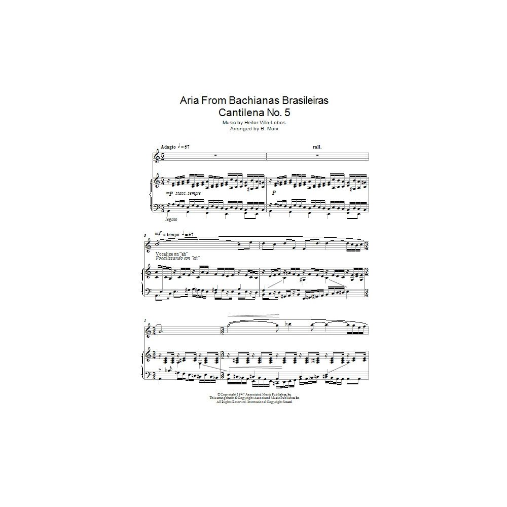 Aria From Bachianas Brasileiras Cantilena No. 5