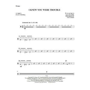 I Knew You Were Trouble - Drum Set