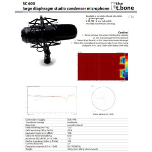 El T-BONE SC600 Micro Studio es un micrófono de estudio de alta gama diseñado para capturar con precisión los sonidos de 