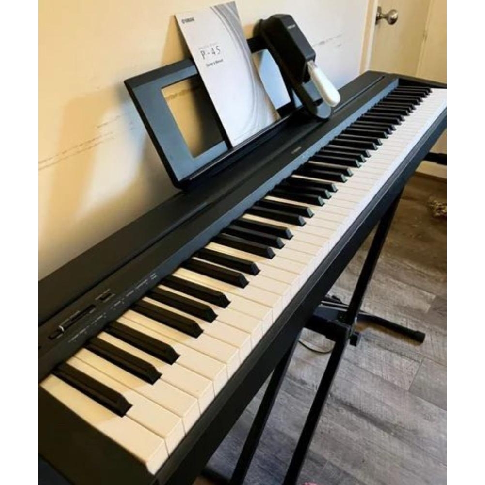 Yamaha P-45 is a versatile and compact digital piano that offers an authentic piano playing experience. With its 88 weighted key