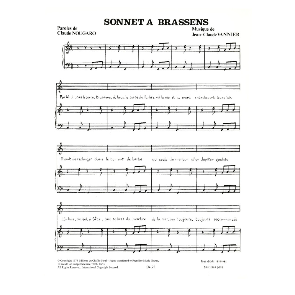 Sonnet A Brassens