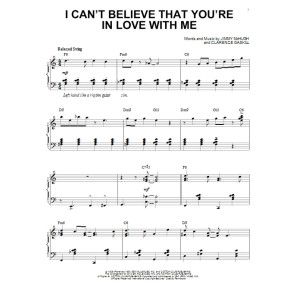 I Can't Believe That You're In Love With Me (arr. Brent Edstrom)