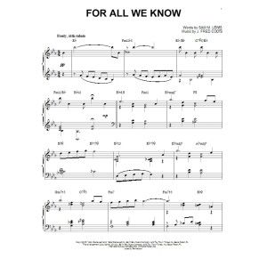 For All We Know (arr. Brent Edstrom)