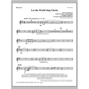 Let The World Sing Gloria - F Horn