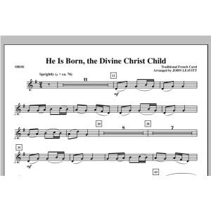He Is Born, the Divine Christ Child - Oboe