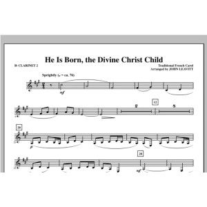 He Is Born, the Divine Christ Child - Bb Clarinet 2
