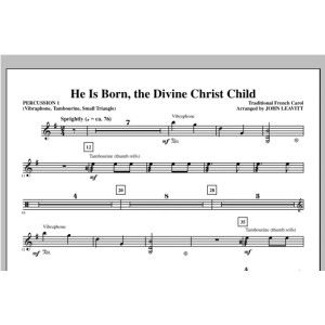 He Is Born, the Divine Christ Child - Percussion 1