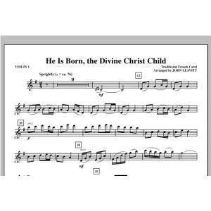 He Is Born, the Divine Christ Child - Violin 1