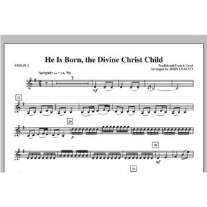 He Is Born, the Divine Christ Child - Violin 2