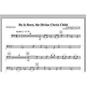 He Is Born, the Divine Christ Child - Double Bass