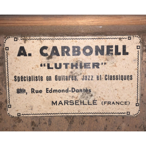 A. Carbonell Round Sound 1950's Gypsy Guitar