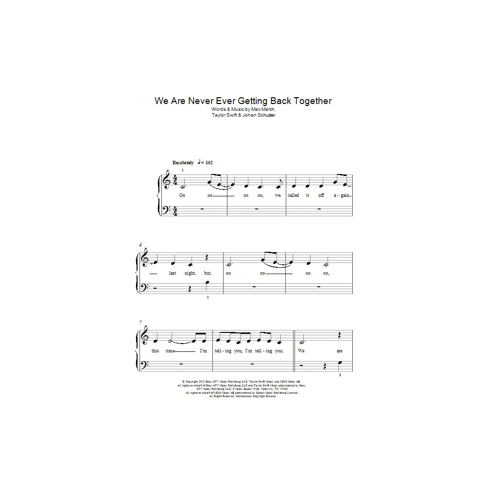 We Are Never Ever Getting Back Together