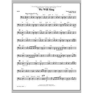 We Will Sing - Bass