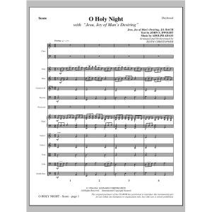 O Holy Night (with "Jesu, Joy of Man's Desiring") - Full Score