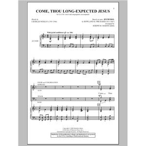 Come, Thou Long-Expected Jesus (from Carols For Choir And Congregation)