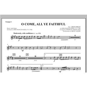 O Come, All Ye Faithful (aus Carols For Choir And Congregation) - Bb Trompete 1