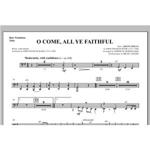 O Come, All Ye Faithful (aus Carols For Choir And Congregation) - Bassposaune/Tuba
